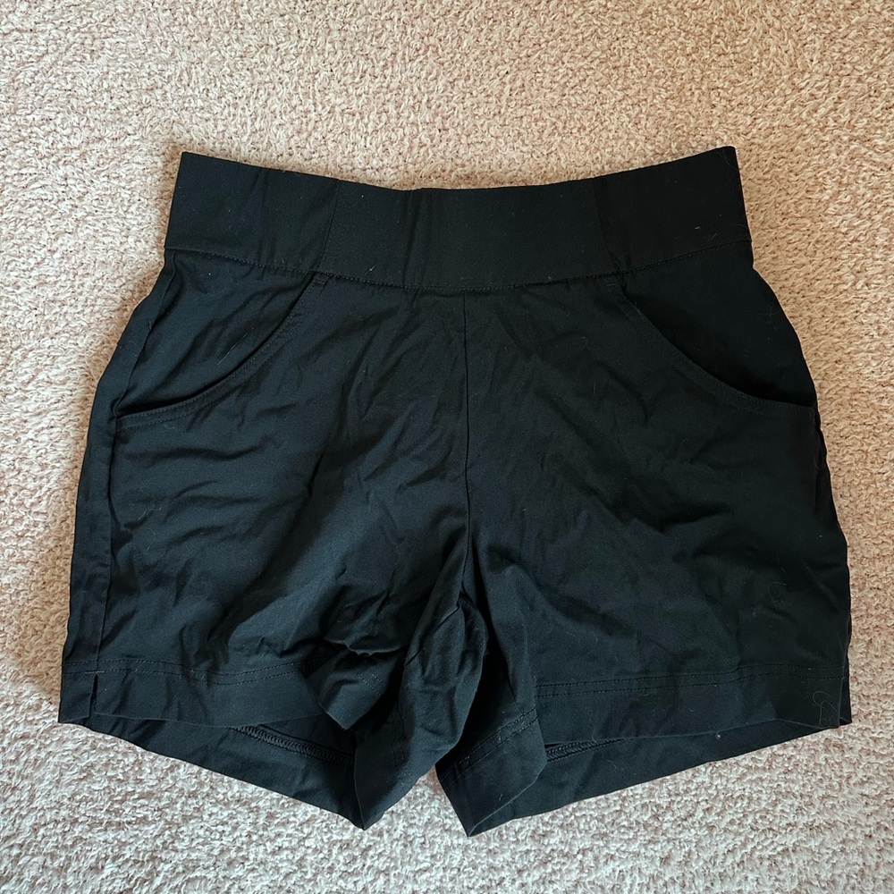 Women's High Waist Black Shorts